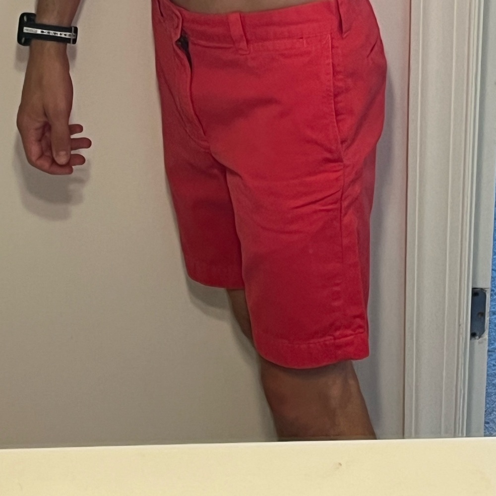 J. Crew Red Flat Front Shorts Vibrant Summer Essential